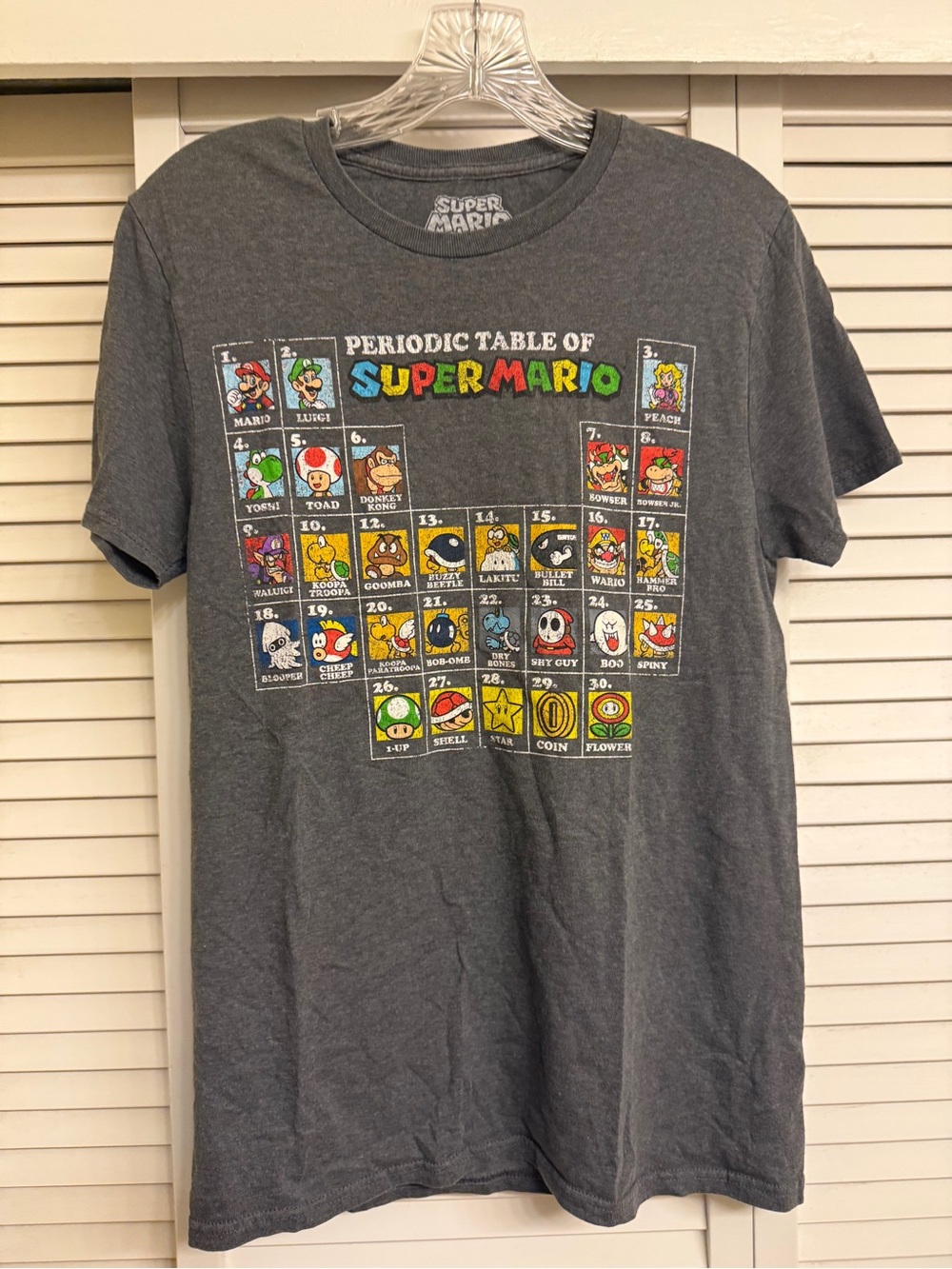 Super Mario periodic table of super Mario men’s Sz S